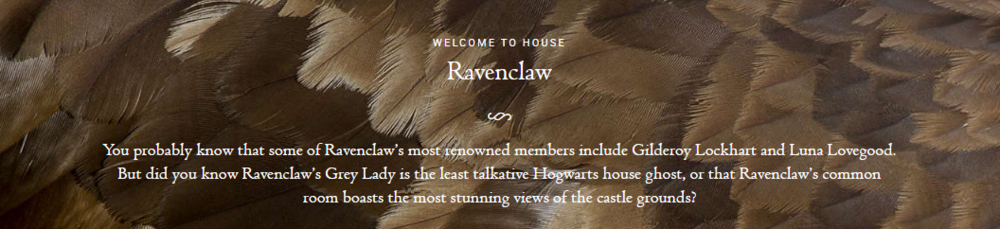Pottermore: My House, Wand, and Patronus
