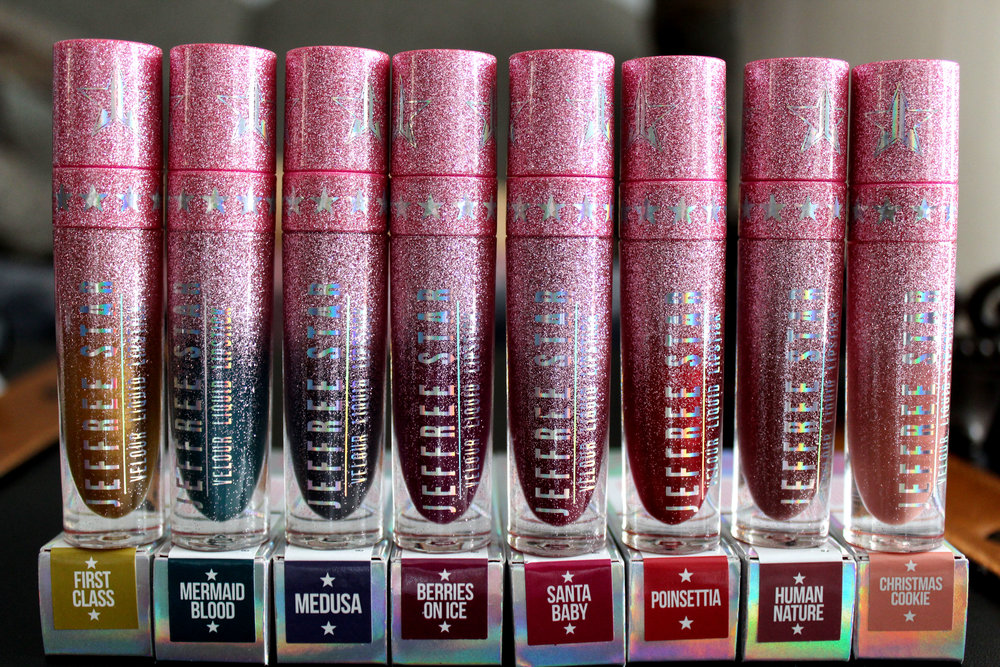 Jeffree Star Holiday Velour Liquid Collection 2017 Lipstick Swatches & Review