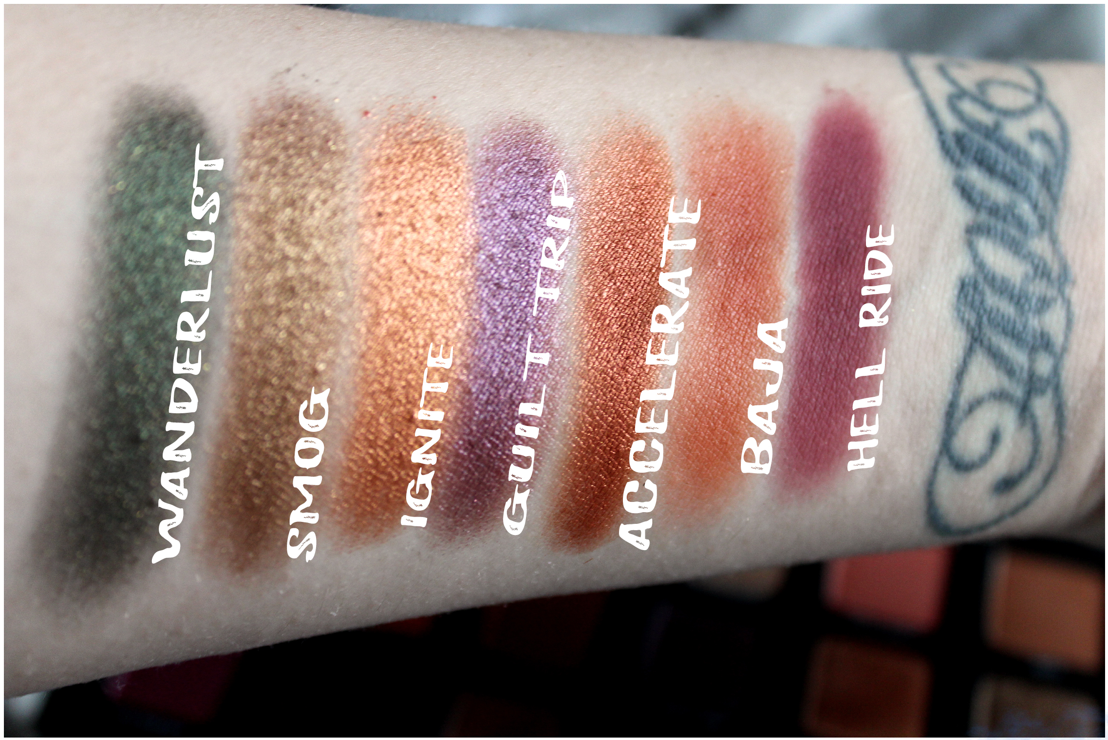 UD Born to Run Row 2 Swatches