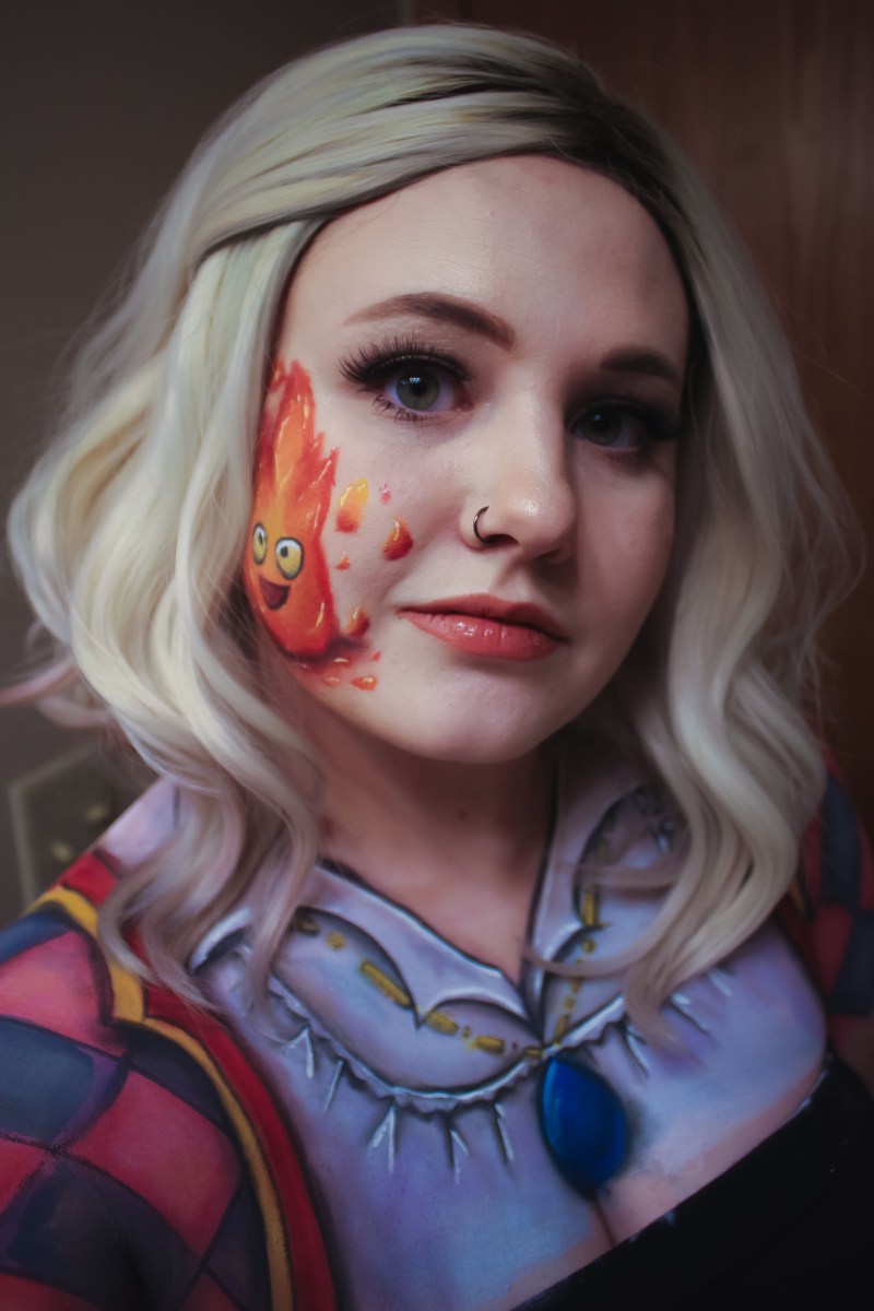 Howl Pendragon with Calcifer from Howl’s Moving Castle Body Paint